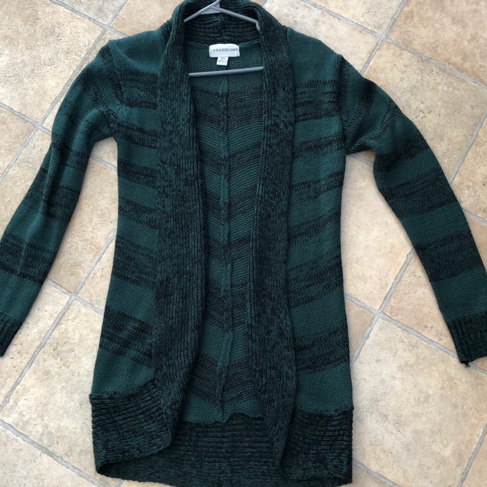 Urbanology dark green/black cardigan